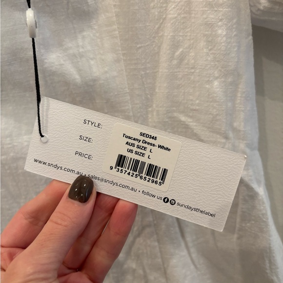 Petal & Pup: SNDYS Everday Tuscany Dress in White NWT Size Large - Picture 9 of 9
